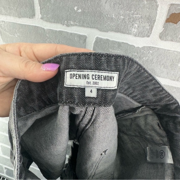 Opening Ceremony Black Denim Shorts Size 4 - Picture 10 of 10